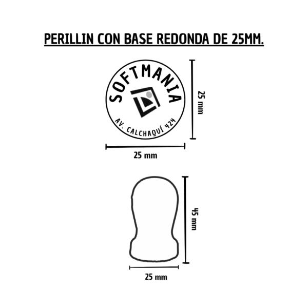 Perillin con Base redonda de 25 mm (Foliador)