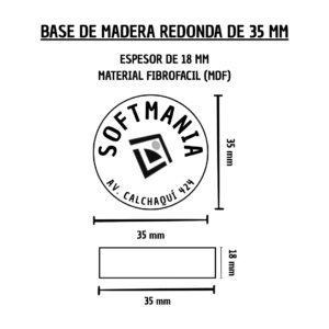 Sello de Madera Redondo de 35 mm: imagen 2