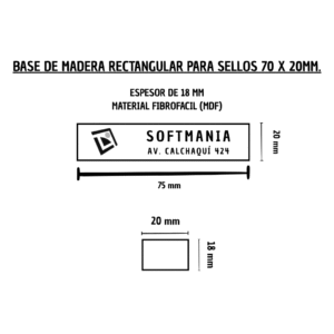 Sello de Madera de 70 x 20 mm: imagen 2