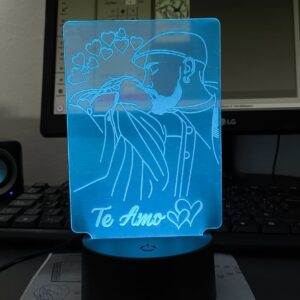 Lampara Led RGB con Grabado en Acrilico: imagen 2