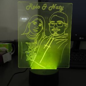 Lampara Led RGB con Grabado en Acrilico: imagen 3