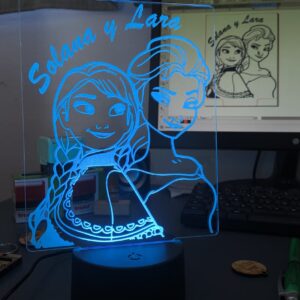 Lampara Led RGB con Grabado en Acrilico: imagen 4