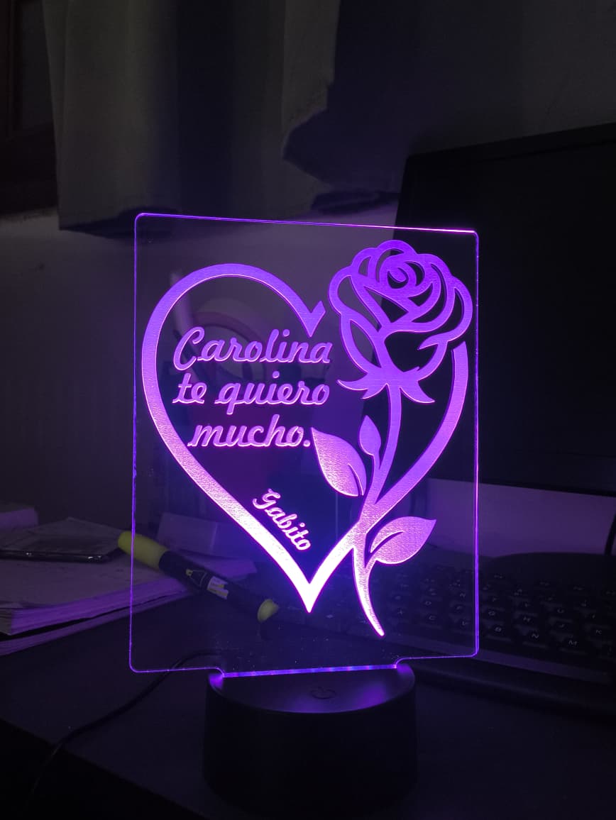 Lampara Led RGB con Grabado en Acrilico: imagen 9