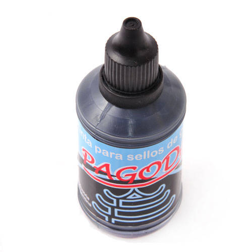 Tinta Para Sello de Goma Pagoda 60cc. Negro