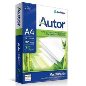 PAPEL LEDESMA AUTOR A4 - 21x29,7cm. 75grs.