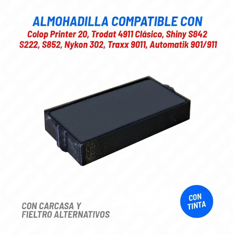 Almohadilla Alternativa Mediana para Sellos Automáticos con Tinta: imagen 1